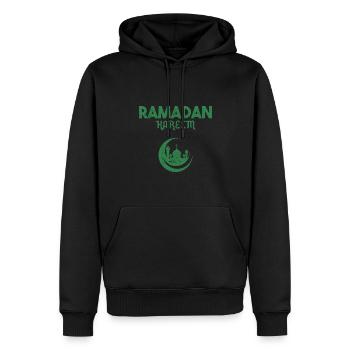 Ramadan Kareem Moschee Muslim Geschenkidee - Männer Premium Bio Hoodie - Schwarz - Vorne - Nico (187cm)