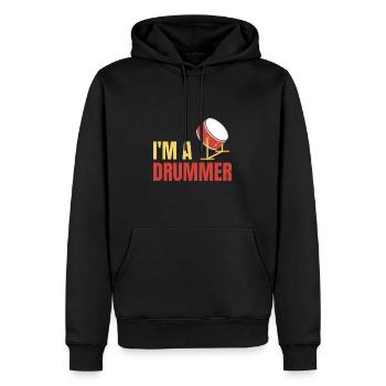 I'm a Drummer - Men’s Premium Organic Hoodie - black - Front - Nico (187cm)
