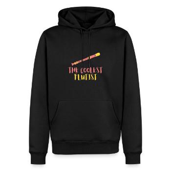 The Coolest Flutist - Men’s Premium Organic Hoodie - black - Front - Nico (187cm)