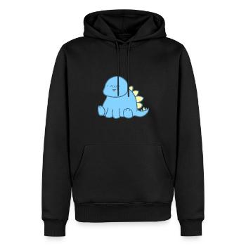 Süßer Dino - Männer Premium Bio Hoodie - Schwarz - Vorne - Nico (187cm)