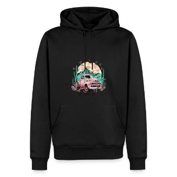 I Got A Heart Like a Truck - Men’s Premium Organic Hoodie - black - Front - Nico (187cm)