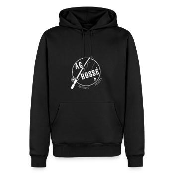 Retired Gift for Anglers, Fishing Rod. - Men’s Premium Organic Hoodie - black - Front - Nico (187cm)