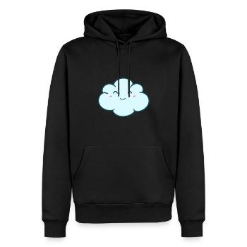 Süße Wolke - Männer Premium Bio Hoodie - Schwarz - Vorne - Nico (187cm)