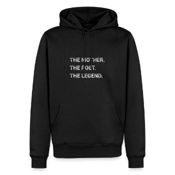 The Mother The Poet The Legend - Men’s Premium Organic Hoodie - black - Front - Nico (187cm)