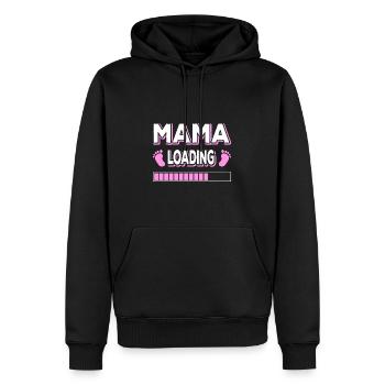 Maman Chargement Maman Mères Maman Maman Fête des mères - Sweat à capuche Premium bio Homme - noir - Devant - Nico (187cm)