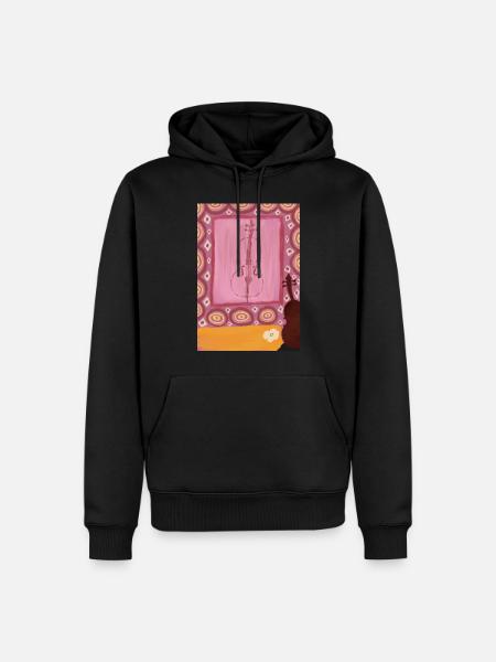 Violon - Sweat à capuche Premium bio Homme - noir