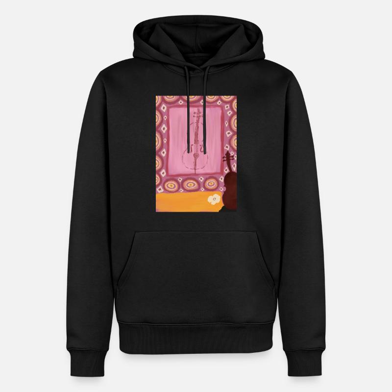 Violon - Sweat à capuche Premium bio Homme - noir