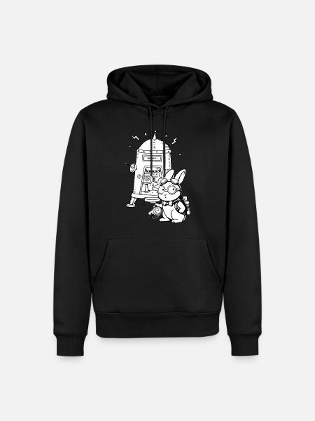 Zeitreisender Zeitreise - Männer Premium Bio Hoodie - Schwarz
