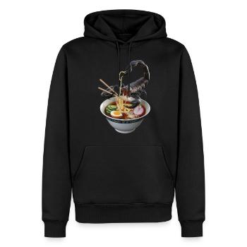 Skorpion Ramen - Männer Premium Bio Hoodie - Schwarz - Vorne - Nico (187cm)