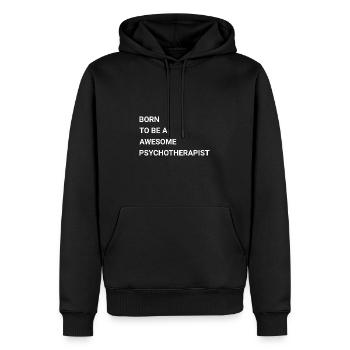 Born To Be A Awesome Psychotherapist - Men’s Premium Organic Hoodie - black - Front - Nico (187cm)