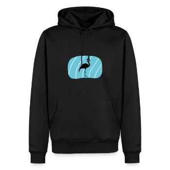 Flamenco Oiseau D’eau Exotique - Sweat à capuche Premium bio Homme - noir - Devant - Nico (187cm)
