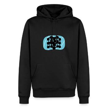 Cryptocurrency Bitcoin Bitcoin - Men’s Premium Organic Hoodie - black - Front - Nico (187cm)