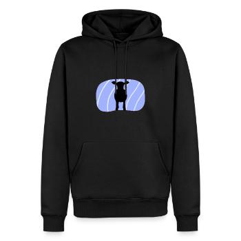Kuh Stier Muh - Männer Premium Bio Hoodie - Schwarz - Vorne - Nico (187cm)