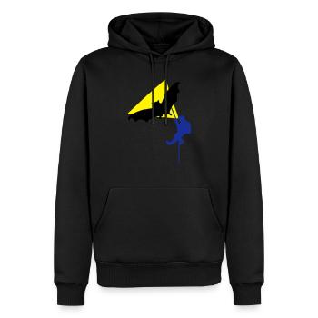 caving 9 - Men’s Premium Organic Hoodie - black - Front - Nico (187cm)