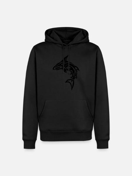 Tribal shark - Men’s Premium Organic Hoodie - black