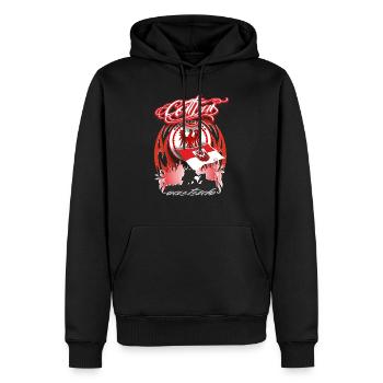 cottbus - Männer Premium Bio Hoodie - Schwarz - Vorne - Nico (187cm)