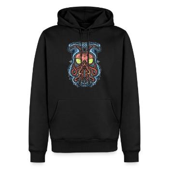 Cthulhu - Männer Premium Bio Hoodie - Schwarz - Vorne - Nico (187cm)