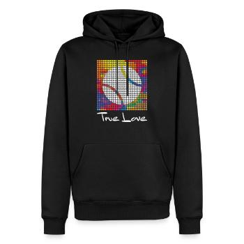 Tennis Tennisball - Tennis is Life - Männer Premium Bio Hoodie - Schwarz - Vorne - Nico (187cm)