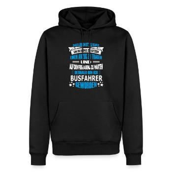 busfahrer - Männer Premium Bio Hoodie - Schwarz - Vorne - Nico (187cm)