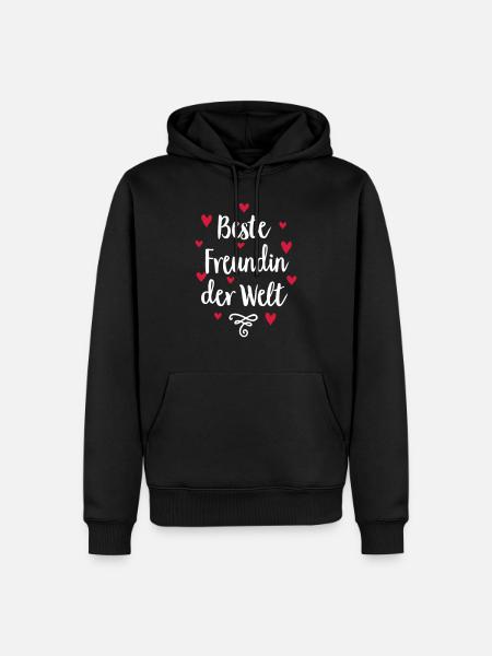 Beste Freundin der Welt - Männer Premium Bio Hoodie - Schwarz