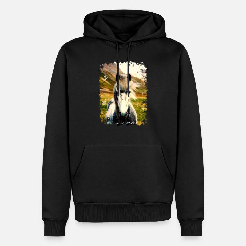 PFERD - Männer Premium Bio Hoodie - Schwarz