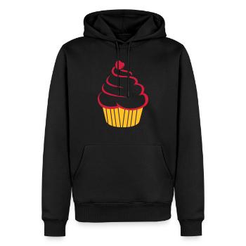 cupcake - Männer Premium Bio Hoodie - Schwarz - Vorne - Nico (187cm)