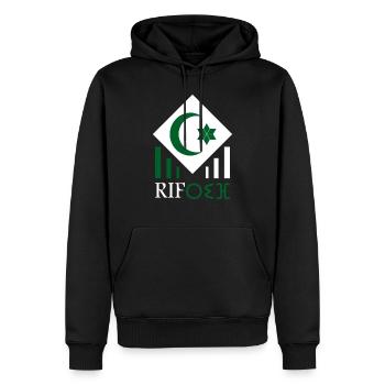 RIF - Sweat à capuche Premium bio Homme - noir - Devant - Nico (187cm)
