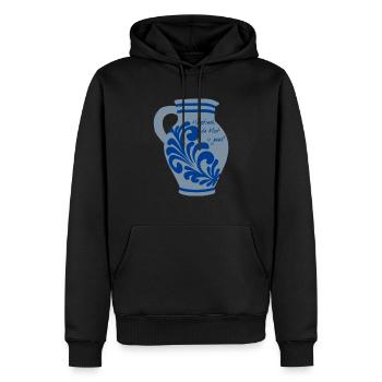 hauptsachdamostisguad 01 - Sweat à capuche Premium bio Homme - noir - Devant - Nico (187cm)