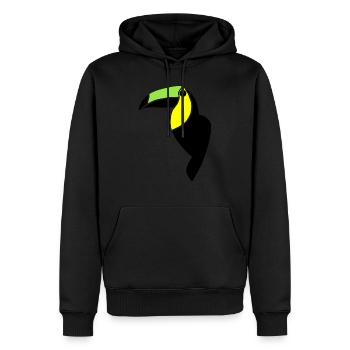 Tukan - Männer Premium Bio Hoodie - Schwarz - Vorne - Nico (187cm)