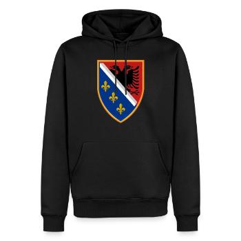 Bosna Albania - Männer Premium Bio Hoodie - Schwarz - Vorne - Nico (187cm)