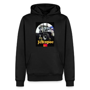 Merch Jcb.spec - Sweat à capuche Premium bio Homme - noir - Devant - Nico (187cm)