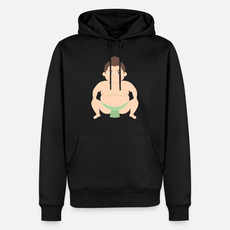 Sumo Ringer - Männer Premium Bio Hoodie - Schwarz