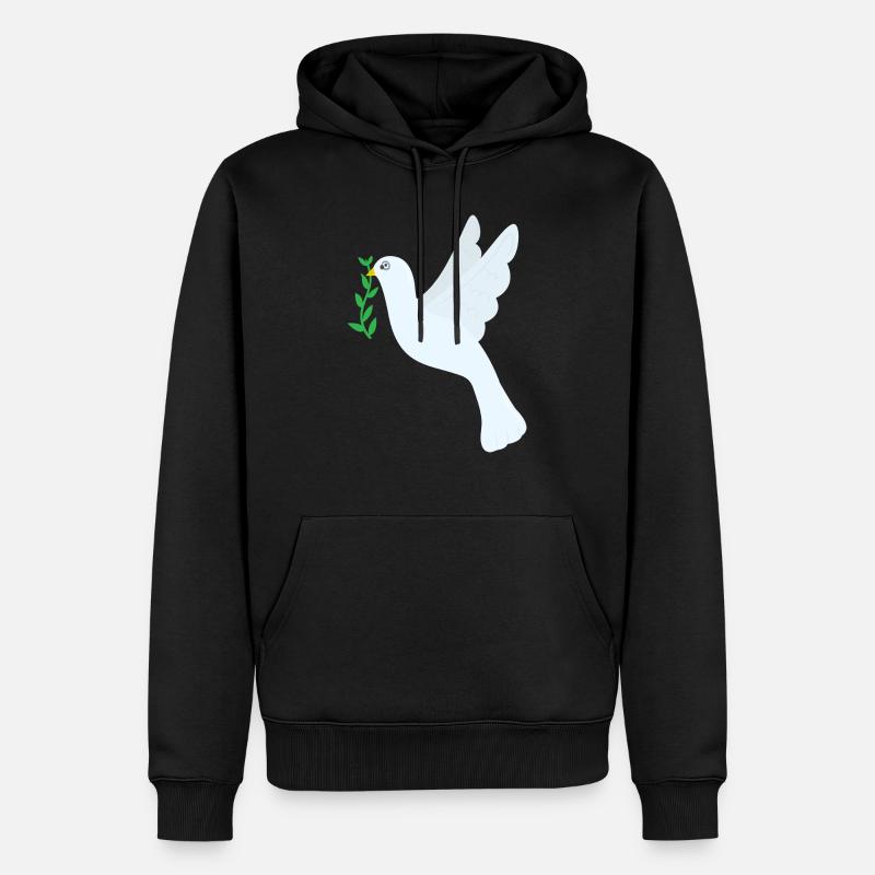 Colombe de la Paix - Sweat à capuche Premium bio Homme - noir