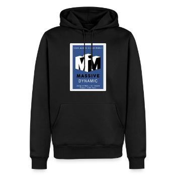 Massives Dynamyc - Männer Premium Bio Hoodie - Schwarz - Vorne - Nico (187cm)