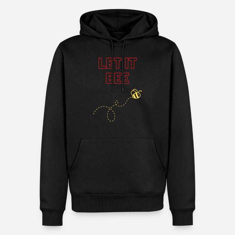 Let it bee - Männer Premium Bio Hoodie - Schwarz