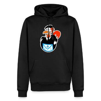 Rite Français - Chaîne Youtube Hervé H.LECOQ - Sweat à capuche Premium bio Homme - noir - Devant - Nico (187cm)
