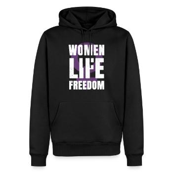 Women Life Freedom Feminismus Gender Symbol Iran - Männer Premium Bio Hoodie - Schwarz - Vorne - Nico (187cm)