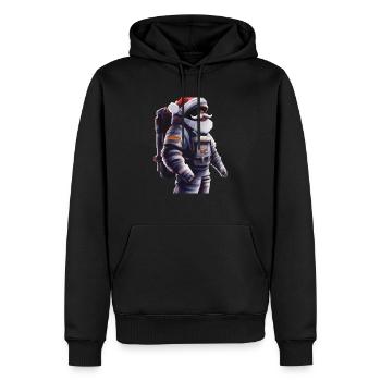 Idée cadeau du Père Noël dans la combinaison spatiale - Sweat à capuche Premium bio Homme - noir - Devant - Nico (187cm)