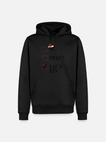 Nice Naughty A Bit Of Both - Men’s Premium Organic Hoodie - black