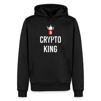 Bitcoin Trading Crypto Stocks - Sweat à capuche Premium bio Homme - noir - Devant - Nico (187cm)