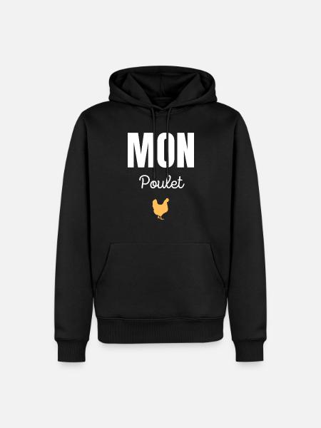 mon poulet - Sweat à capuche Premium bio Homme - noir