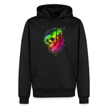 T-shirt Travel Light Years - Sweat à capuche Premium bio Homme - noir - Devant - Nico (187cm)