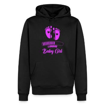 chargement bébé fille - Sweat à capuche Premium bio Homme - noir - Devant - Nico (187cm)