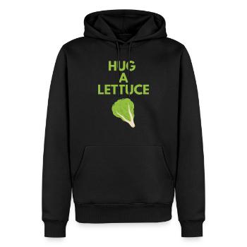 HUG A LETTUCE - Men’s Premium Organic Hoodie - black - Front - Nico (187cm)