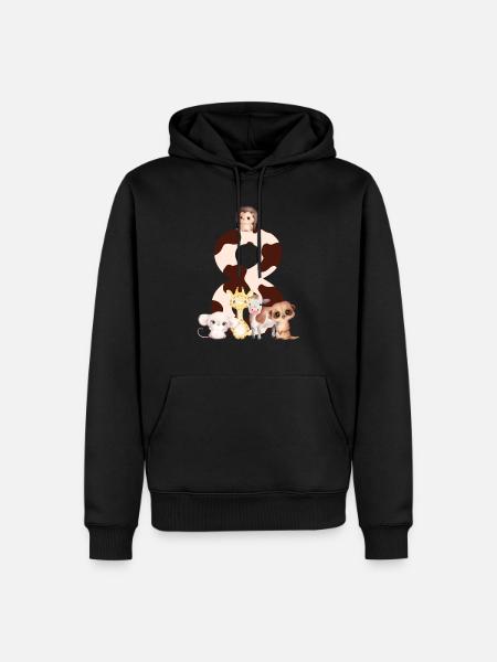8th anniversary - eighth anniversary animals - Men’s Premium Organic Hoodie - black