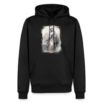 Sainte Marie Marie Vierge Marianne Vierge Marie Sainte - Sweat à capuche Premium bio Homme - noir - Devant - Nico (187cm)