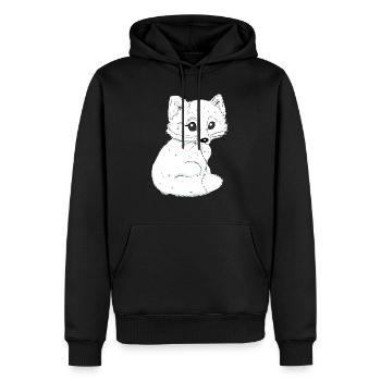 Fuchs - Männer Premium Bio Hoodie - Schwarz - Vorne - Nico (187cm)