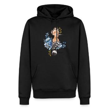 Huppe - Sweat à capuche Premium bio Homme - noir - Devant - Nico (187cm)