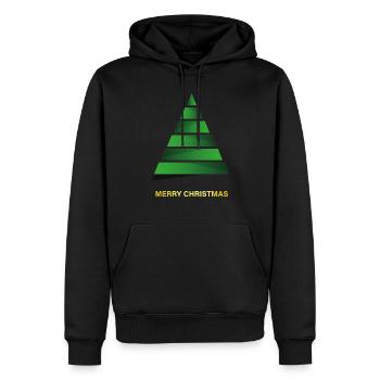 Joyeux sapin de Noël - Sweat à capuche Premium bio Homme - noir - Devant - Nico (187cm)