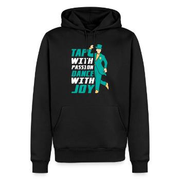 Tap With Passion Dance With Joy Tap Dancer Tap Dan - Männer Premium Bio Hoodie - Schwarz - Vorne - Nico (187cm)